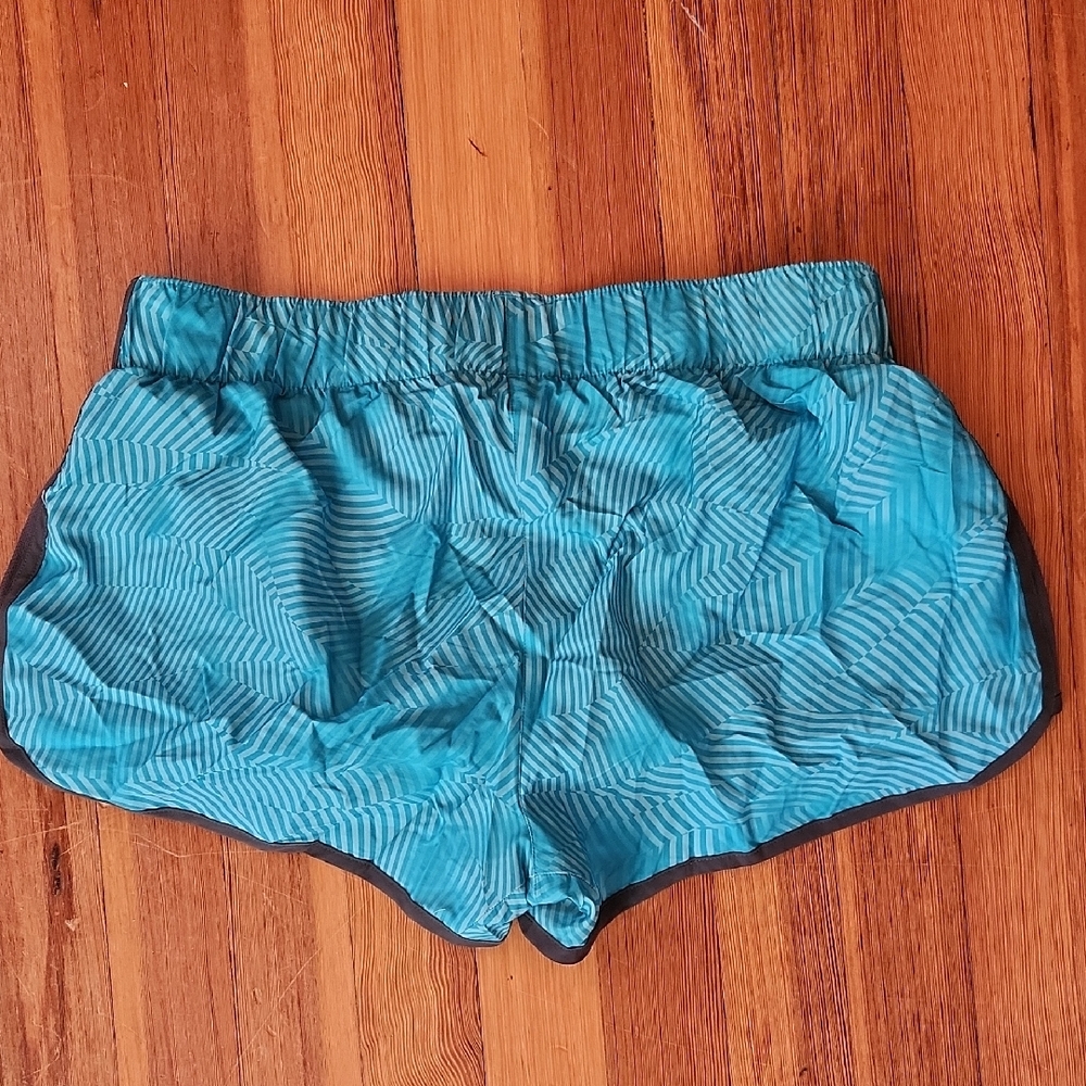 Adidas Women's Teal and Black Athletic Shorts - Picture 3 of 5